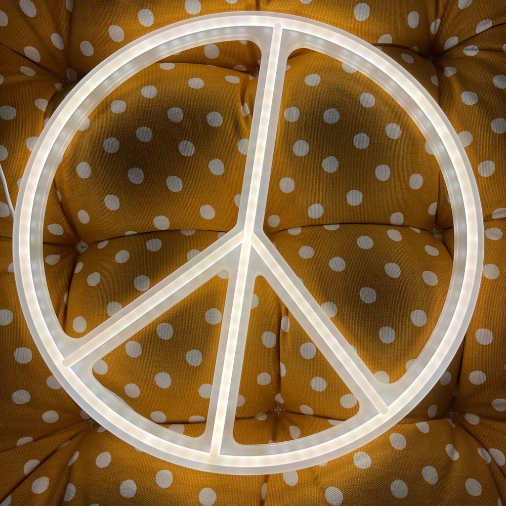 Pillowfort Peace Neon Sign